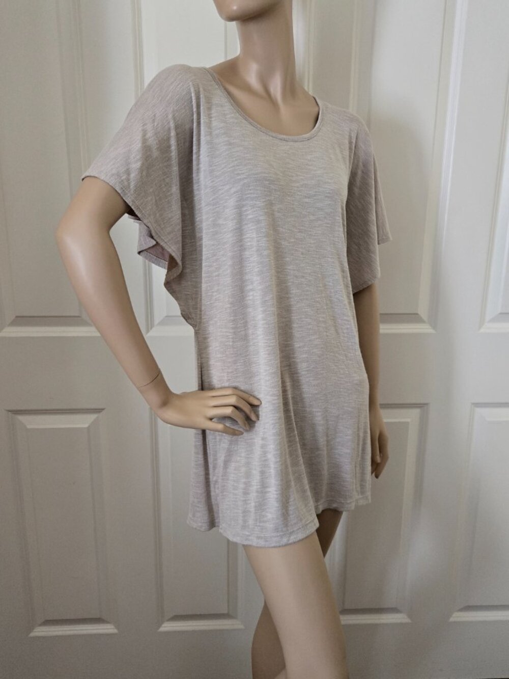 Dotti Swim Cover Up Flutter Tunic SZ S Tan